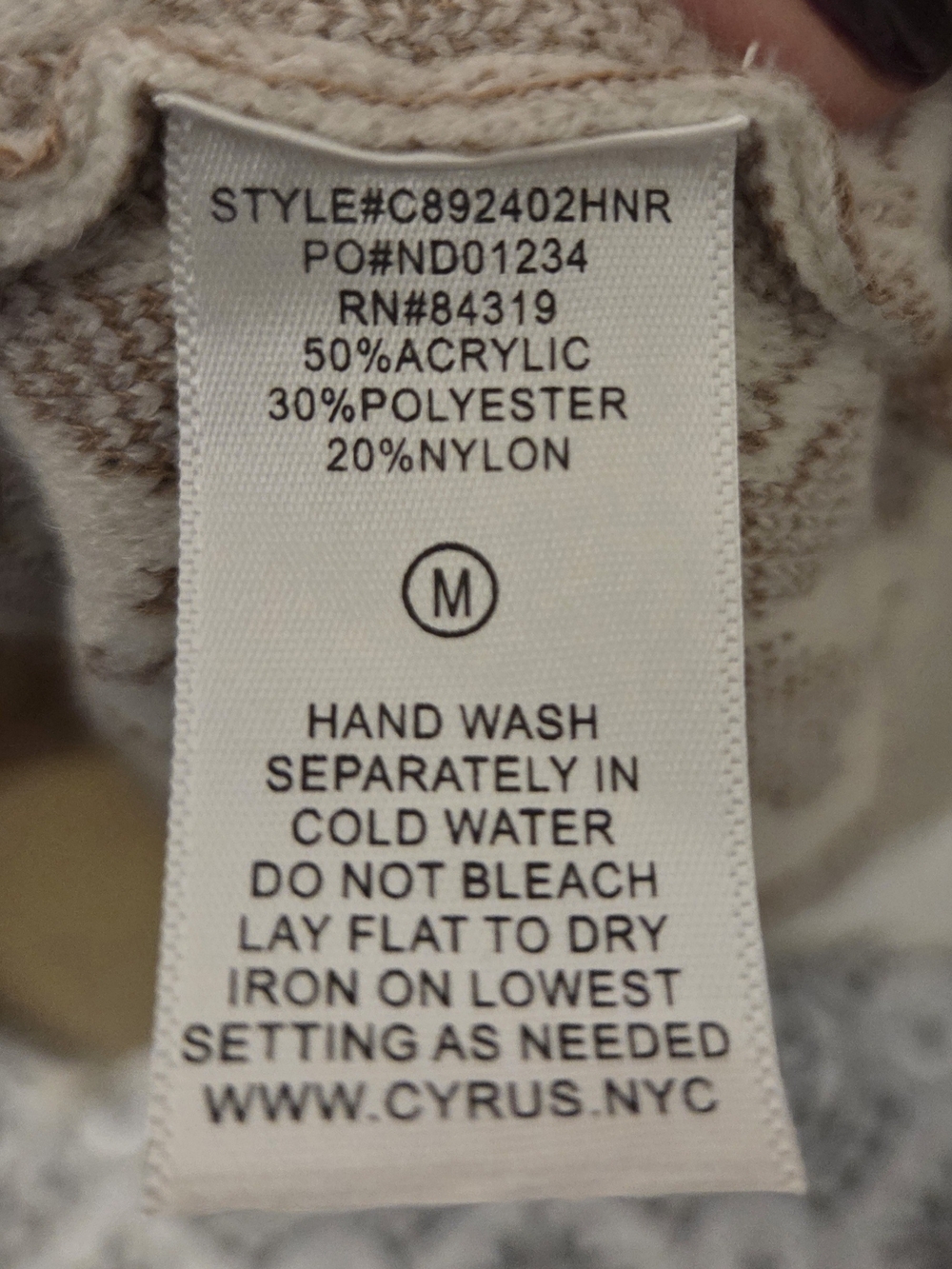 Cyrus Cream Cardigan with Brown Floral Motif - Picture 5 of 6